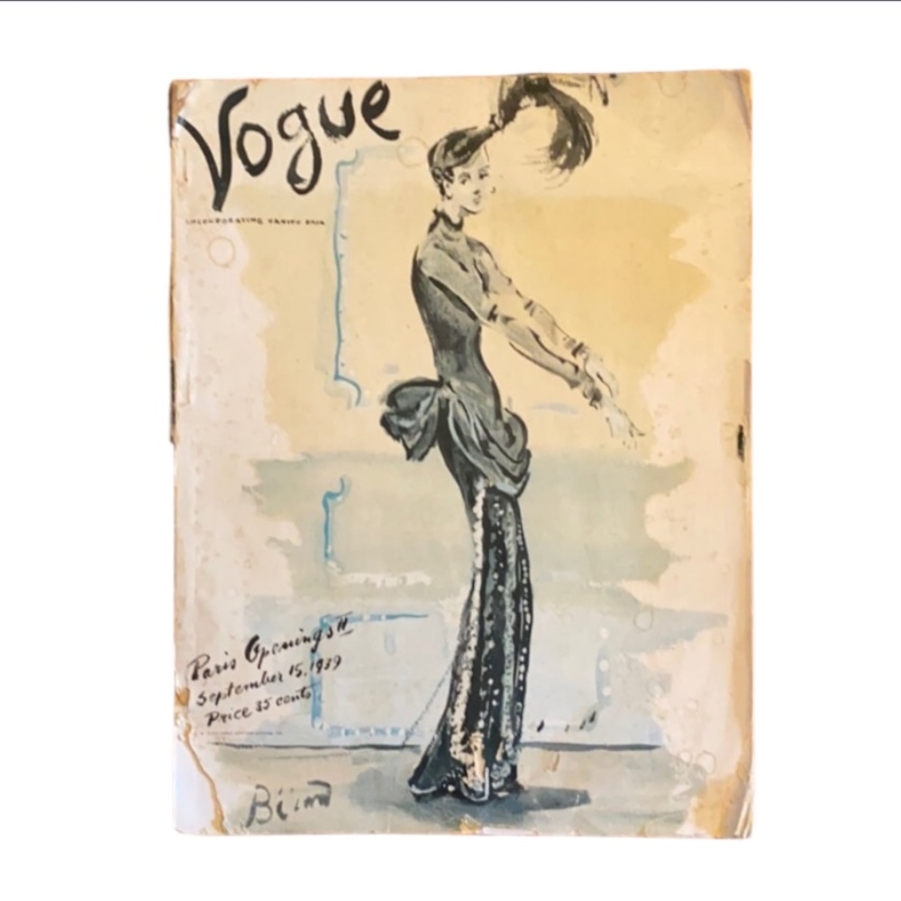 Rare 1939 VOGUE Magazine COCO CHANEL PARIS Opening ⭐️⭐️⭐️⭐️⭐️
